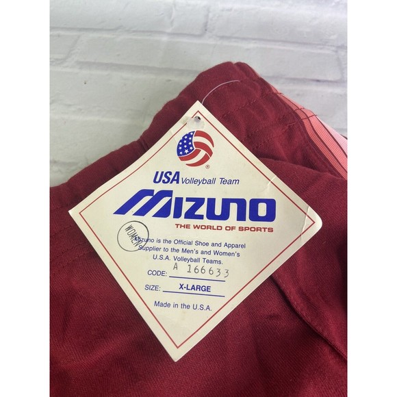 VTG Mizuno Volleyball Shorts Briefs DEADSTOCK Dark Red Womens XL Made In USA - Picture 2 of 8